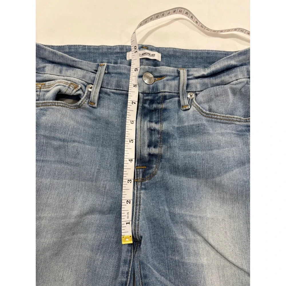 Good American Good Legs Skinny Jean Medium Light Wash Slim Size 00/24 Denim